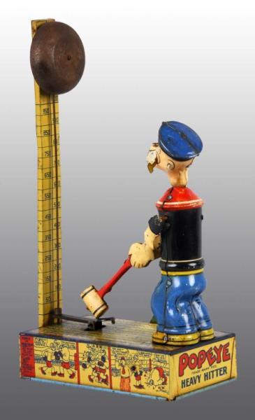 Appraisal: Tin Chein Popeye Heavy Hitter Wind-Up Toy Description American Working