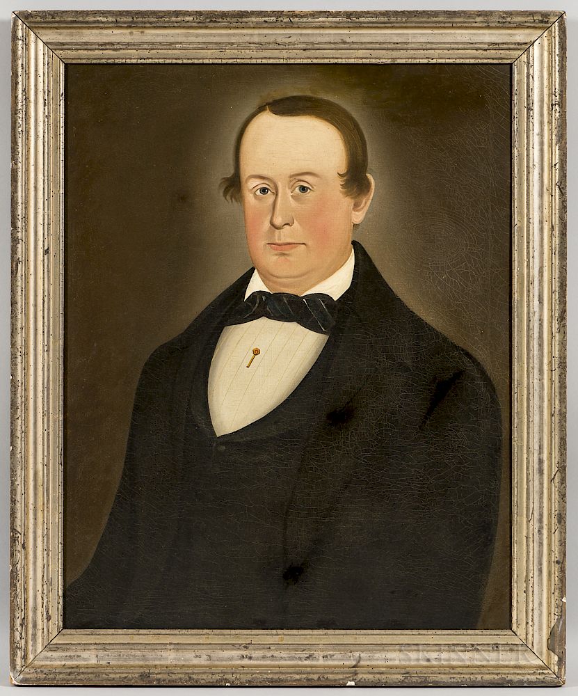 Appraisal: George Hartwell Massachusetts - Portrait of a Man in a