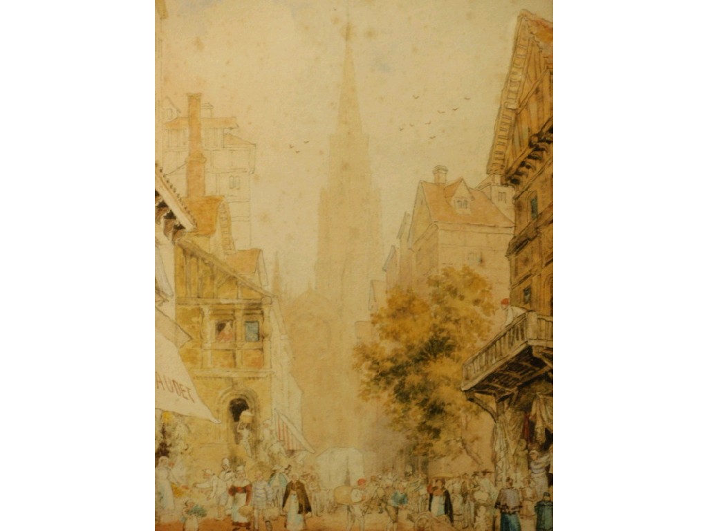 Appraisal: T Cowlishaw Scenes of Coventry watercolour signed cm x cm