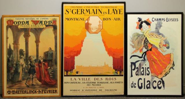 Appraisal: Lot of Vintage French Lithograph Posters Th tre National de