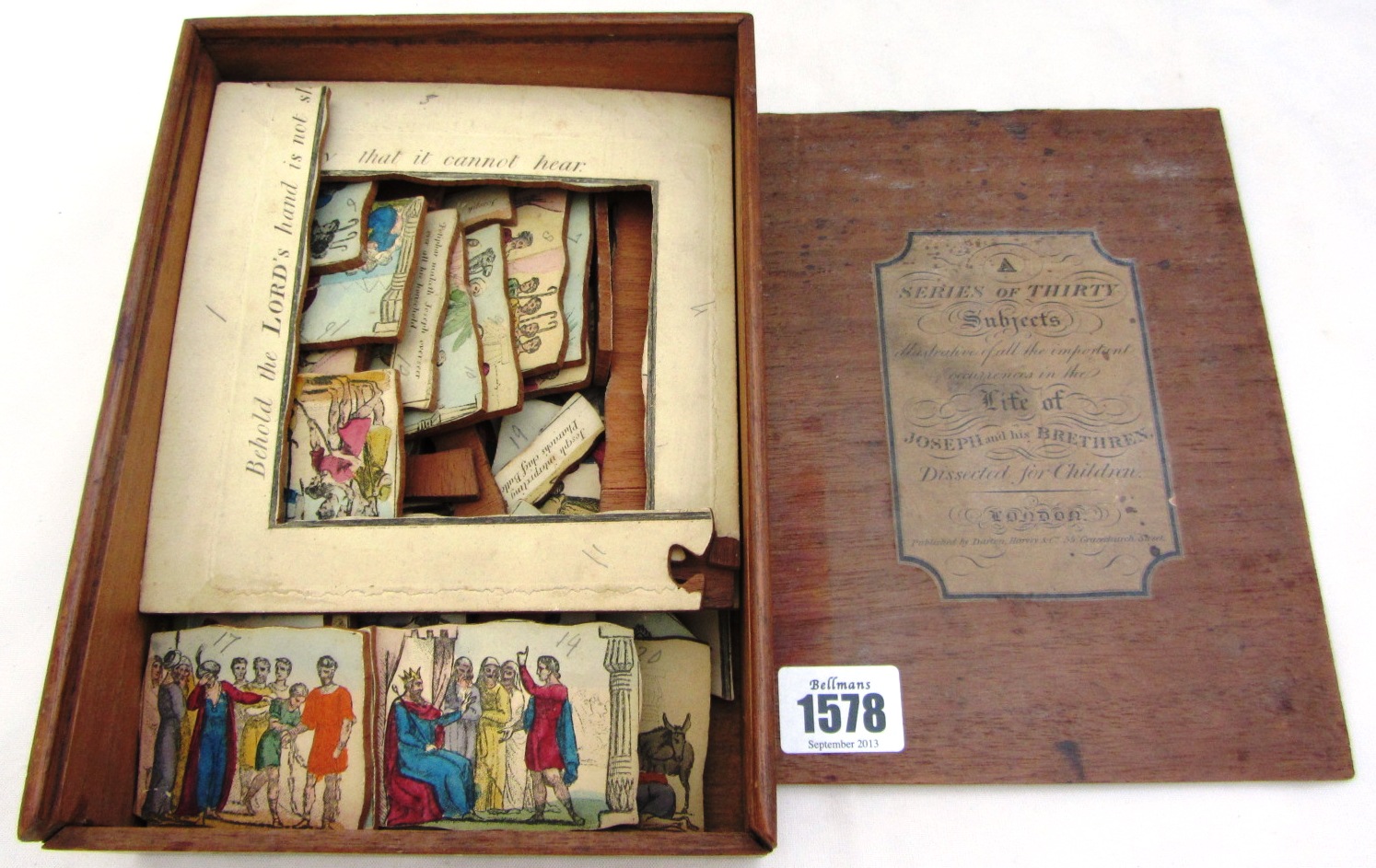 Appraisal: A Victorian puzzle 'Life of Joseph' a series of thirty