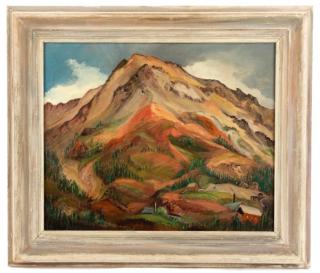 Appraisal: Ernestine Parsons Iron Mountain Oil on Canvas Ernestine Parsons American