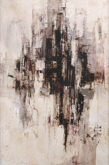 Appraisal: Susan Sheridan - Abstract - City Scape oil on board