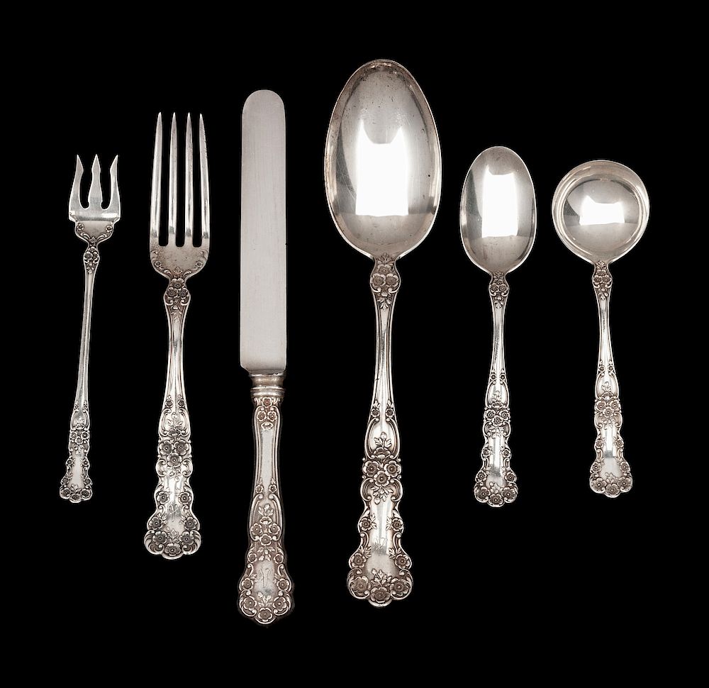 Appraisal: An American Silver Flatware Service An American Silver Flatware Service