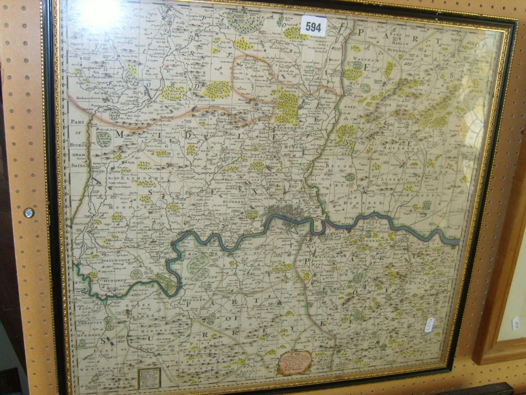 Appraisal: An th century map of London and a mile circumference