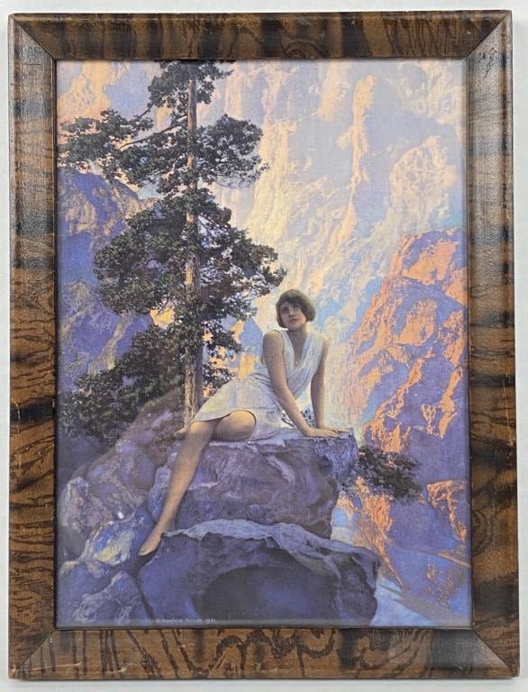 Appraisal: Vintage Maxfield Parrish Print Solitude Frame x