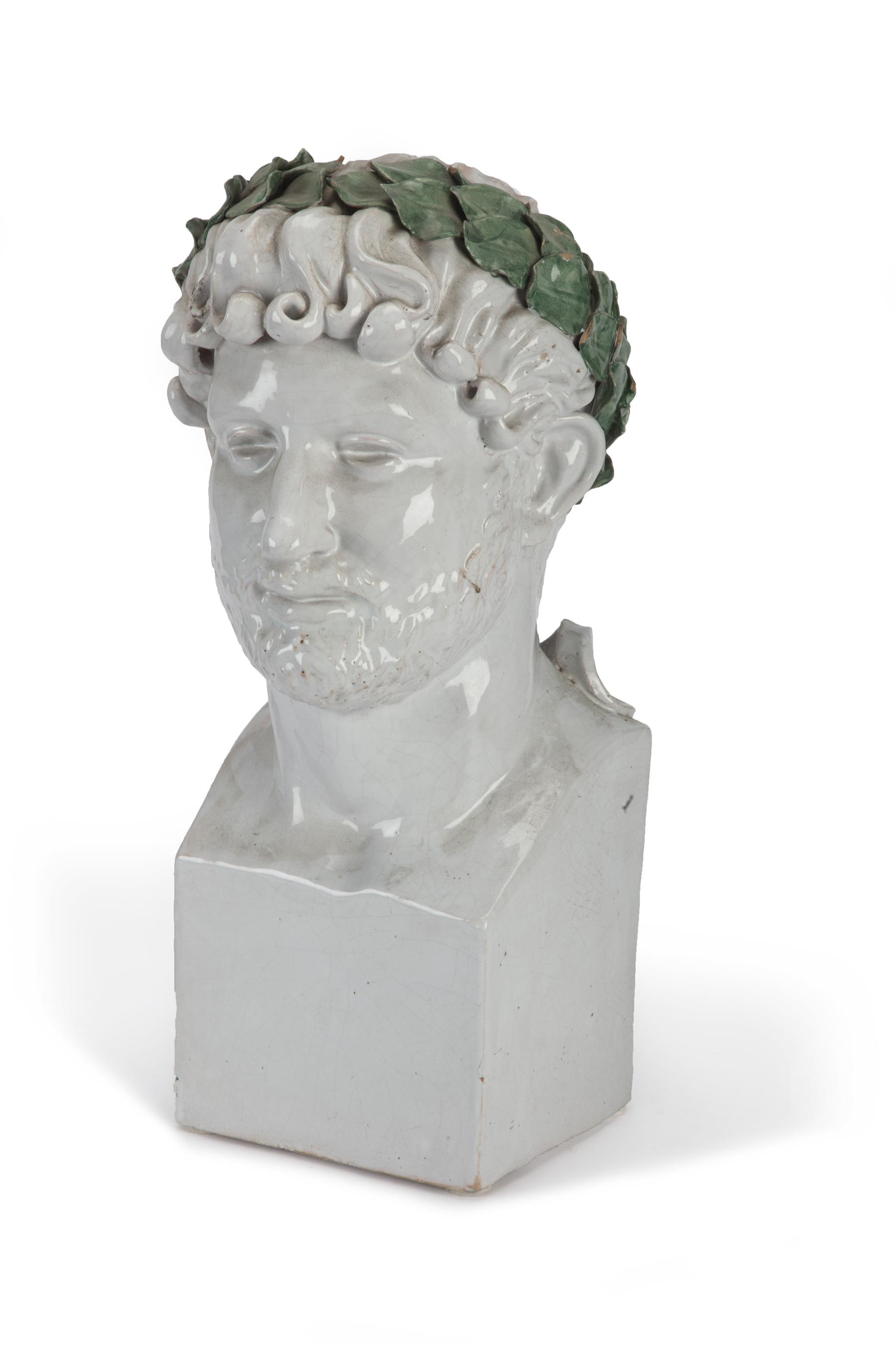 Appraisal: CERAMIC BUST OF ROMAN EMPEROR American or European nd half-