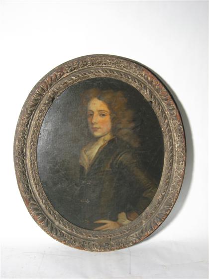 Appraisal: Oval oil on board portrait of a gentleman -