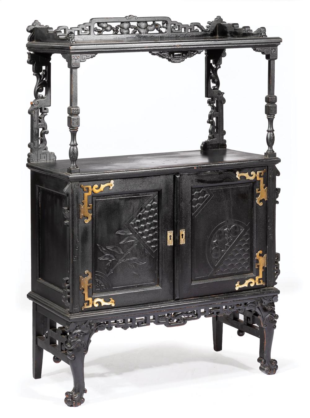 Appraisal: American Aesthetic Movement Ebonized Side Cabinet in the Japanese Taste