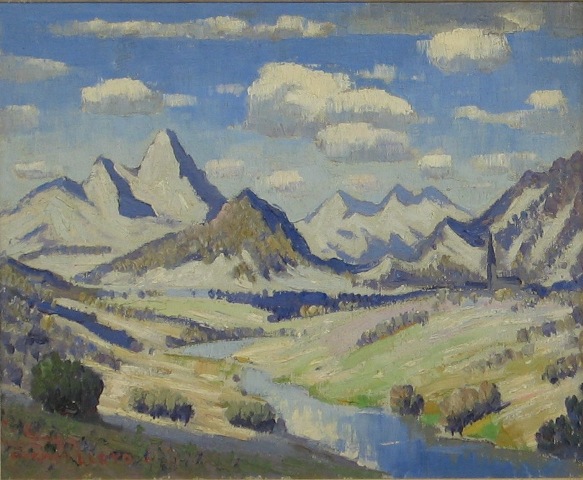 Appraisal: Norman Lloyd - River and Mountains Turkey oil on canvas