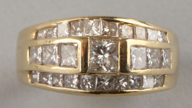 Appraisal: KY men's ring with diamonds approximately ctw size S