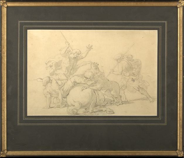 Appraisal: Italian School Late th Century Old Master graphite drawing of