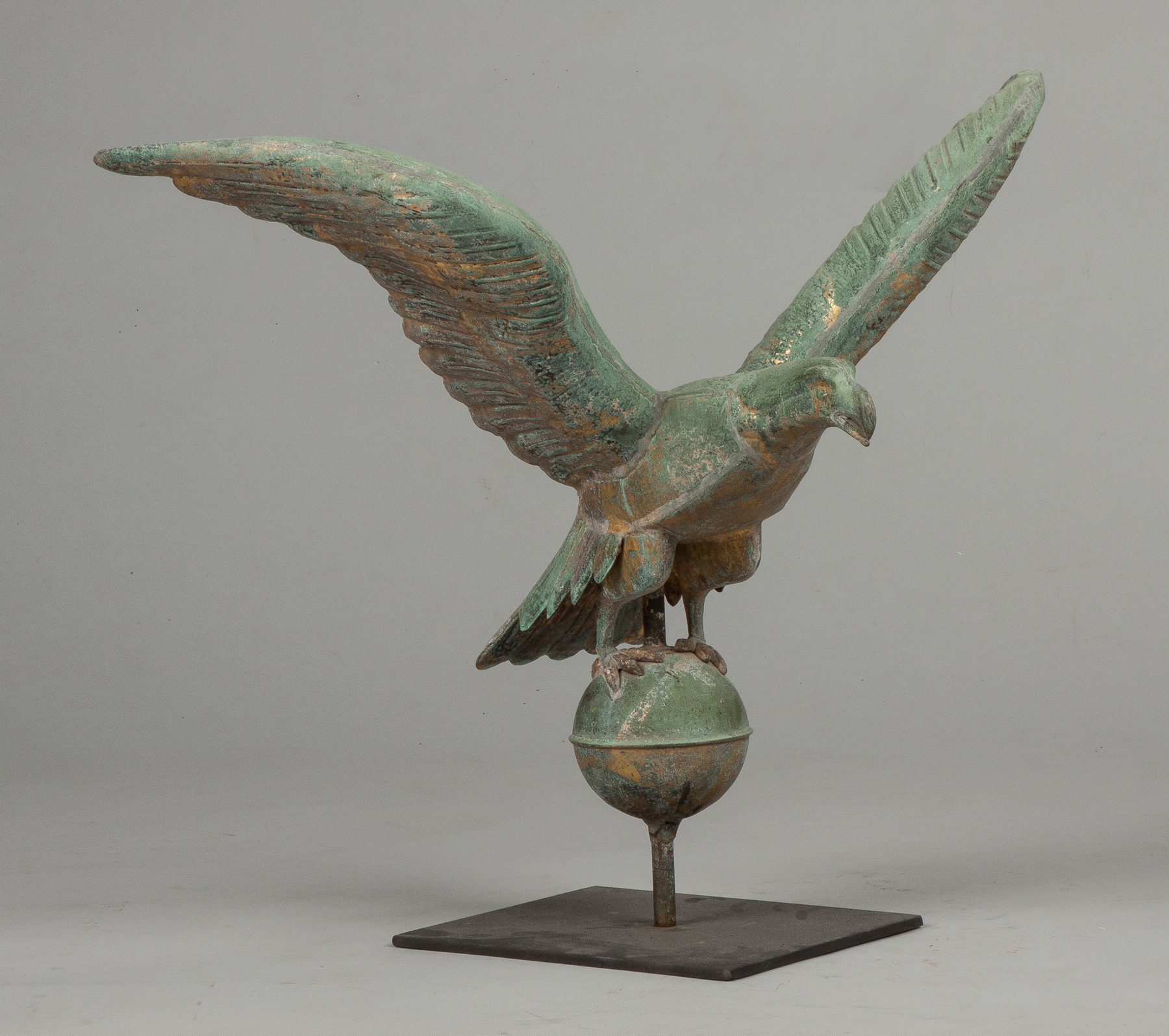 Appraisal: Copper Eagle on Globe Weathervane th cent