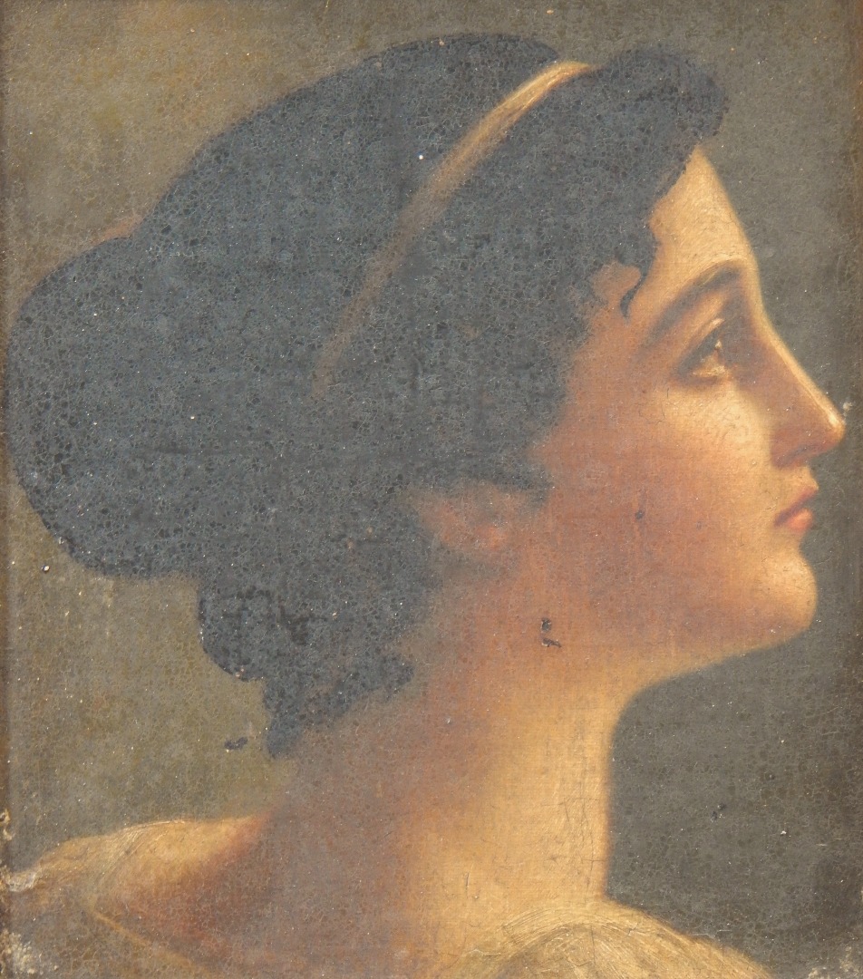 Appraisal: thC English School Head and shoulder profile portrait of a