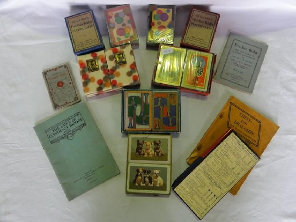 Appraisal: Several packs of vintage playing cards mainly unused to go