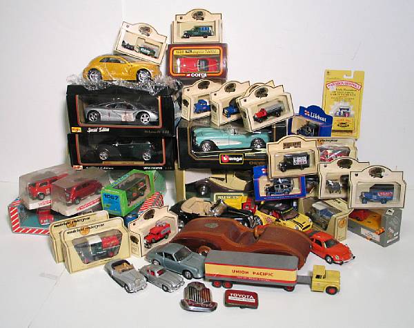 Appraisal: Group of contemporary boxed automobiles Lot includes boxed foreign die-cast