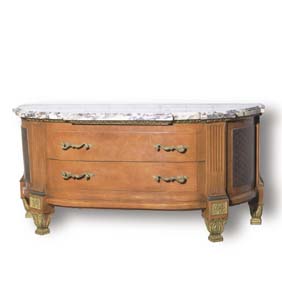 Appraisal: ANTIQUE FRENCH MARBLE TOP CONSOLE Antique French marble top console