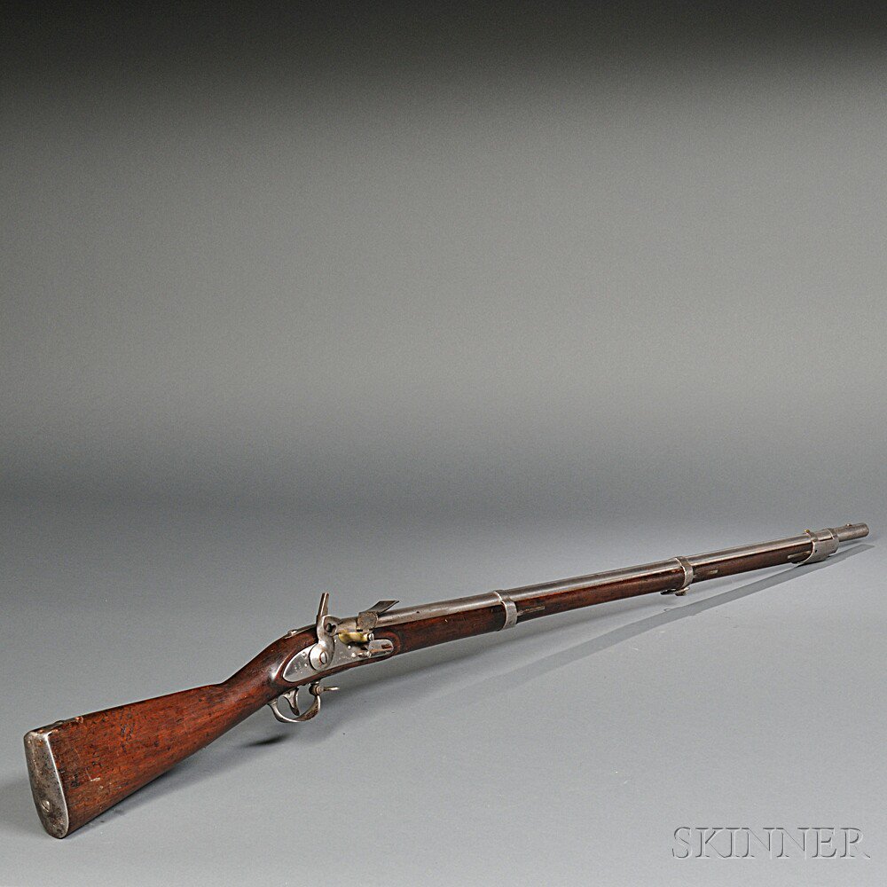 Appraisal: Model Flintlock Musket c walnut stock tail of the lockplate