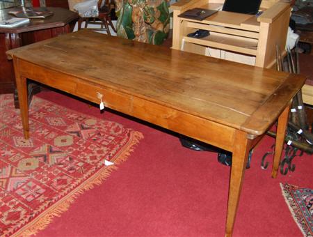 Appraisal: FRENCH PROVINICIAL FRUITWOOD TABLE EARLY TH CENTURY the rectangular planked