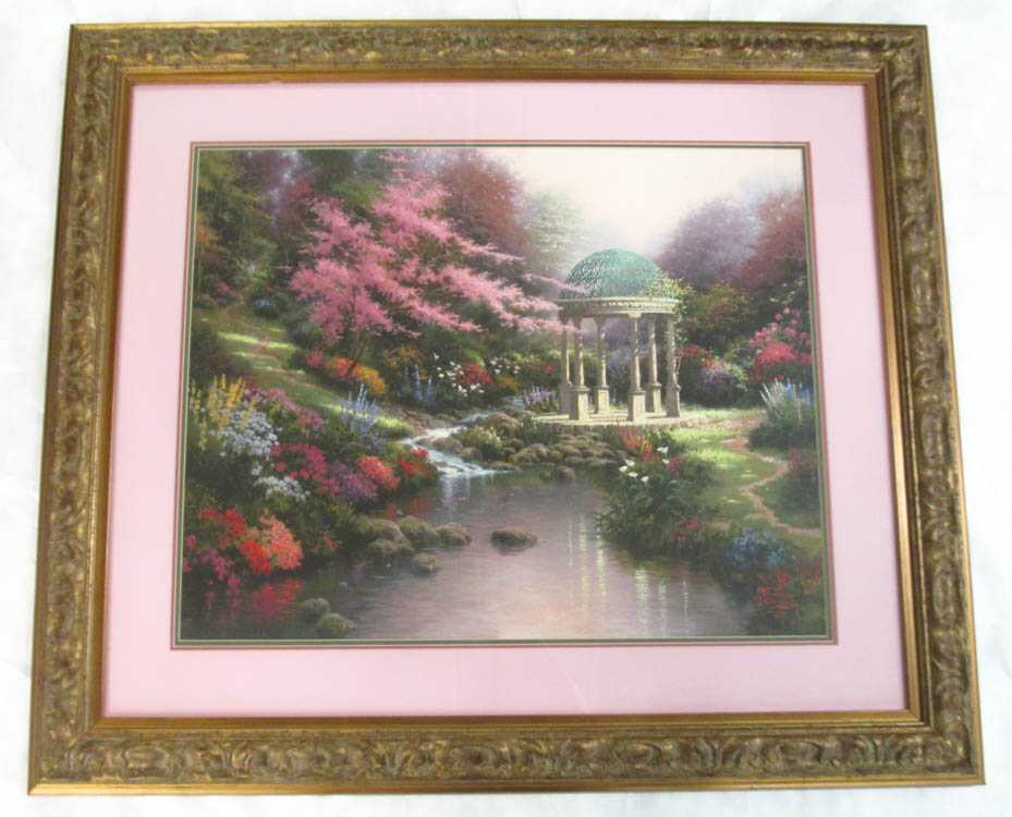 Appraisal: THOMAS KINKADE OFFSET LITHOGRAPH ON PAPER United States - Garden