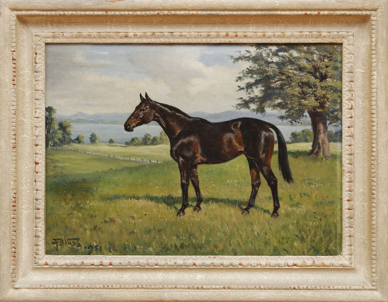 Appraisal: FRANK B VOSS - DARK BAY MARE Oil on canvasboard