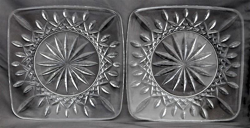 Appraisal: WATERFORD CRYSTAL LISMORE PLATES A matched pair of Waterford Crystal