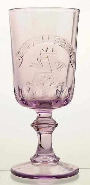 Appraisal: Anheuser-Busch Faust Embossed Beer Goblet Purple tinted glass Light wear