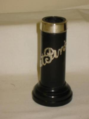 Appraisal: AN EBONY HATPIN STAND of cylindrical form with moulded silver