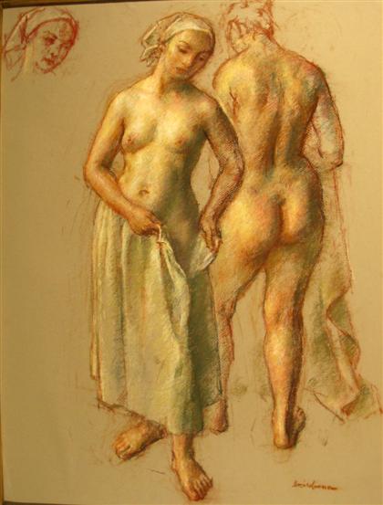 Appraisal: ROBERT BRACKMAN american - NUDE STUDY Signed bottom right 'Brackman