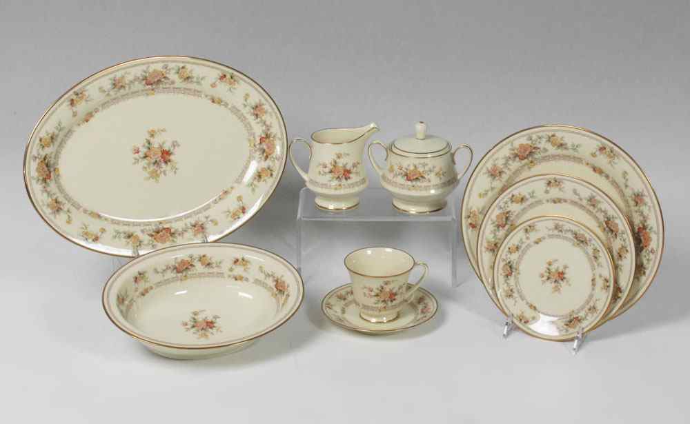 Appraisal: NORITAKE FINE CHINA SERVICE FOR IN THE WESTPORT PATTERN pieces