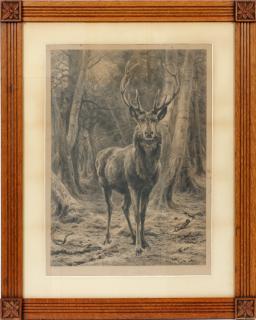 Appraisal: AFTER ROSA BONHEUR ETCHING BY A GILBERT AFTER ROSA BONHEUR