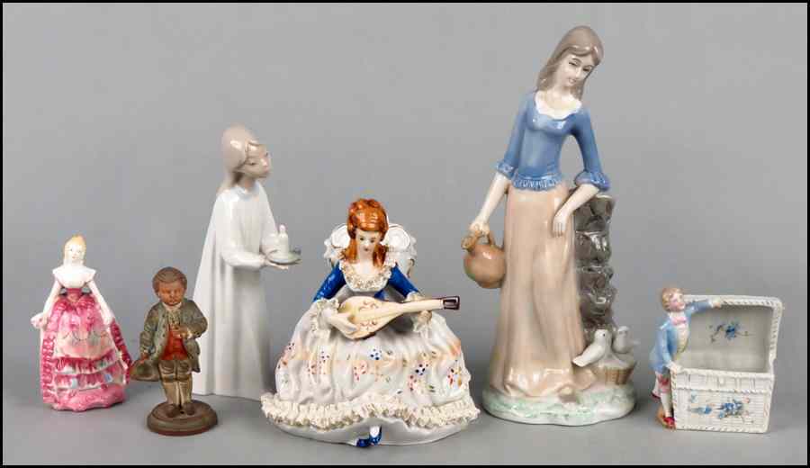 Appraisal: LLADRO PORCELAIN FIGURE OF GIRL WITH A CANDLE Together with