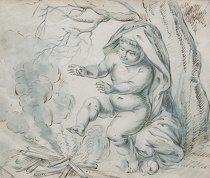 Appraisal: Italian School ca th Century Winter allegory Pen and ink