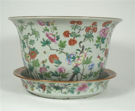 Appraisal: A th century Chinese famille rose jardiniere the everted rim