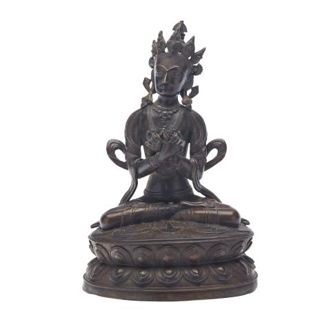 Appraisal: Bronze Figure of Vajradhara Tibet th th Century Well rendered