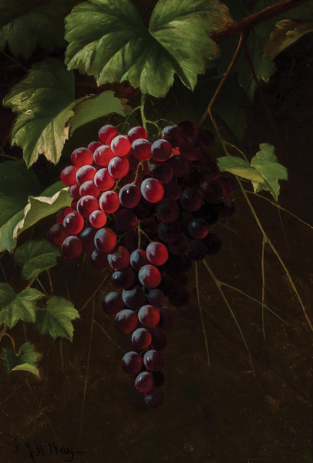 Appraisal: ANDREW JOHN HENRY WAY American - Grapes on the Vine