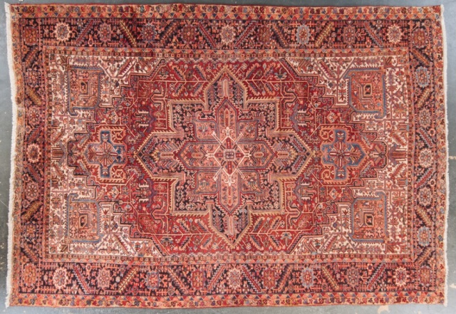 Appraisal: Semi-antique Herez carpet Iran circa approx x