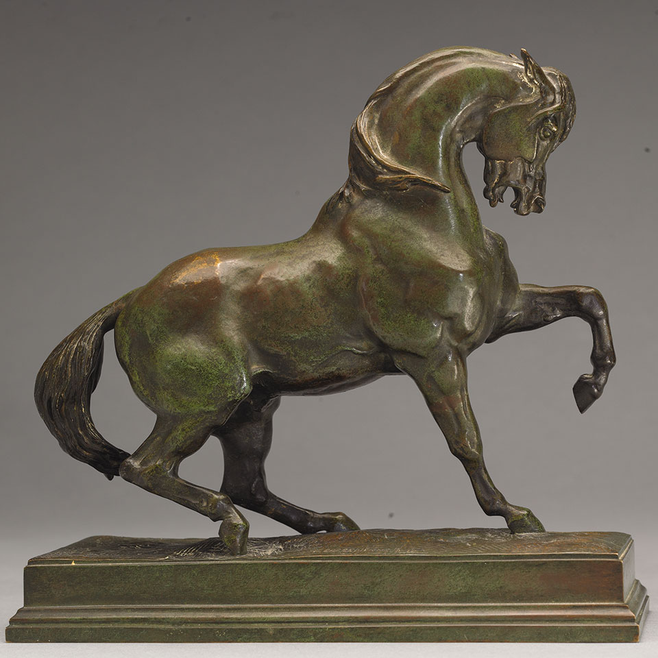 Appraisal: Antoine-Louis Barye - CHEVAL TURC TURKISH HORSE bronze signed in