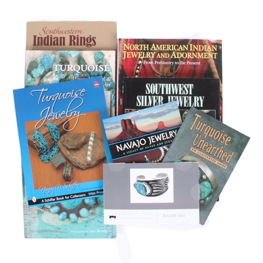 Appraisal: NINE BOOKS TURQUOISE NATIVE AMERICAN NAVAJO JEWELRY SCHIFFER BOOKS H