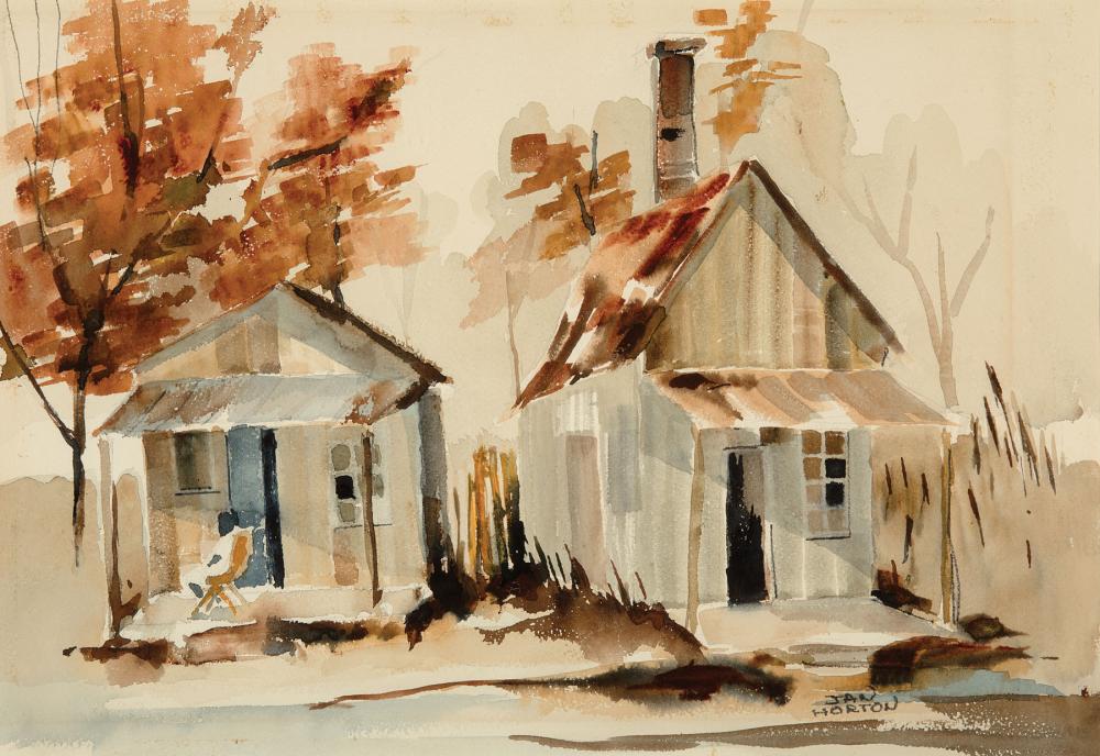 Appraisal: Jan Horton American Louisiana th c Mississippi Scene watercolor on