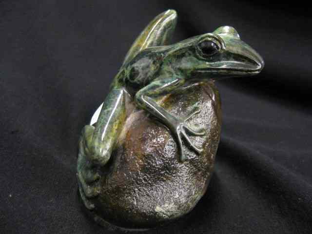 Appraisal: Phil Vanderlei Bronze Figurine of ''Rock Frog II'' '' exellent