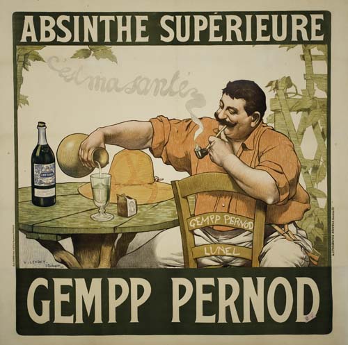 Appraisal: VICTOR LEYDET - ABSINTHE SUPERIEURE GEMPP PERNOD x inches Elie