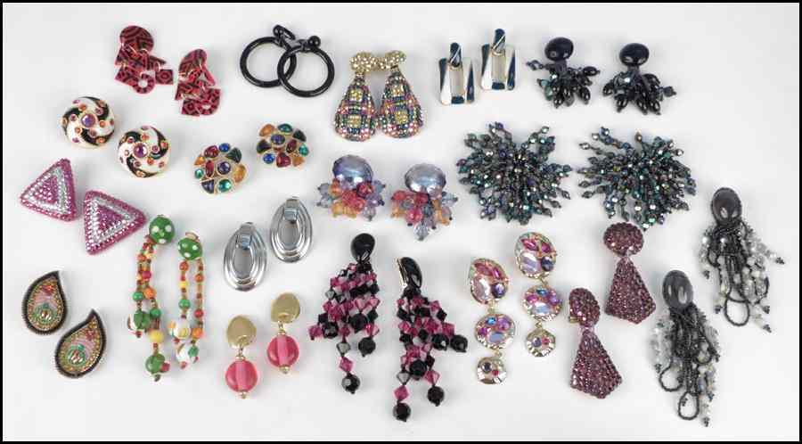 Appraisal: COLLECTION OF EARCLIPS Including earclips by Les Bernard Richard Kerr