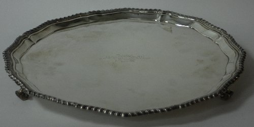 Appraisal: A Regimental silver salver Horace Woodward Co Ltd London with