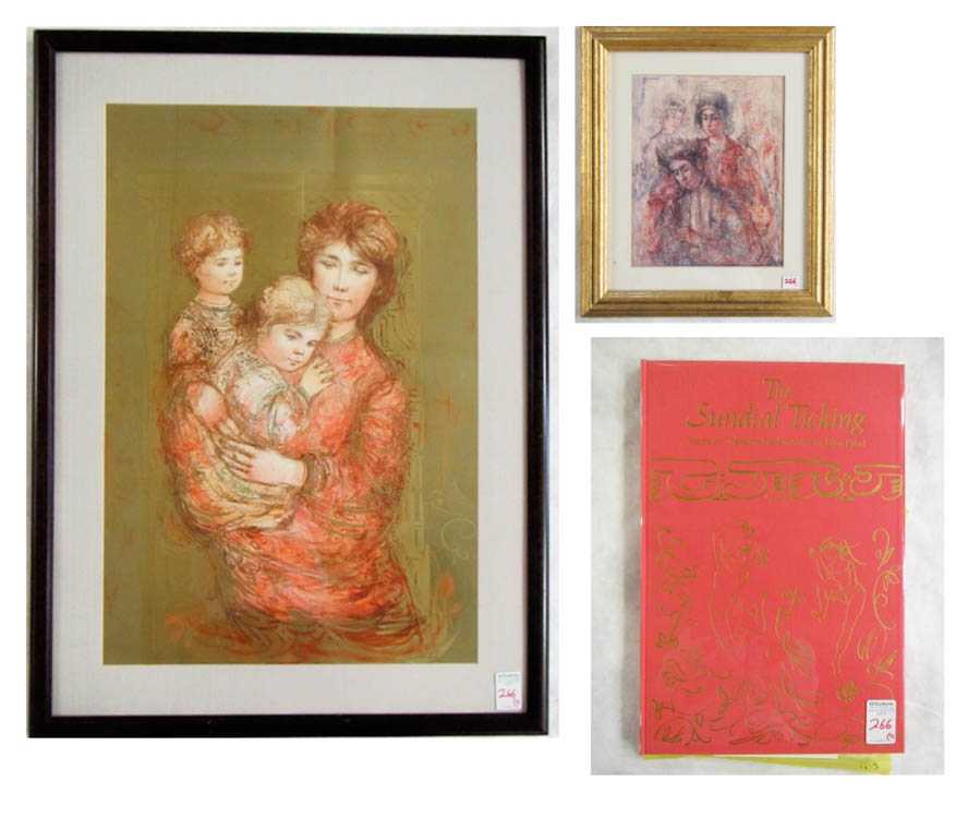 Appraisal: EDNA HIBEL PLOTKIN TWO PRINTS AND A BOOK Massachusetts Florida