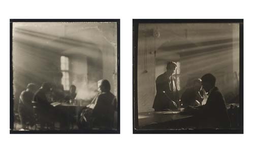 Appraisal: SUDEK JOSEF - Untitled interior with two men Untitled sun