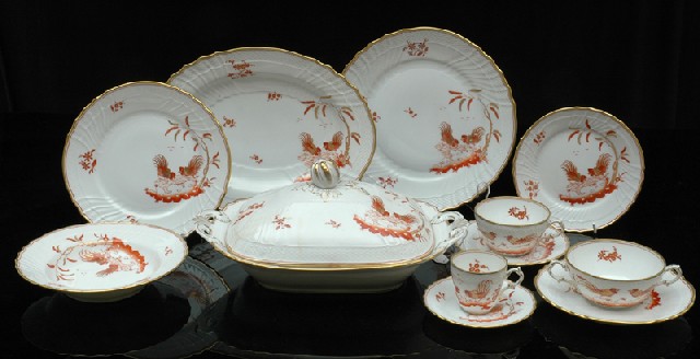 Appraisal: A RICHARD GINORI PORCELAIN DINNER SERVICE A service for ten