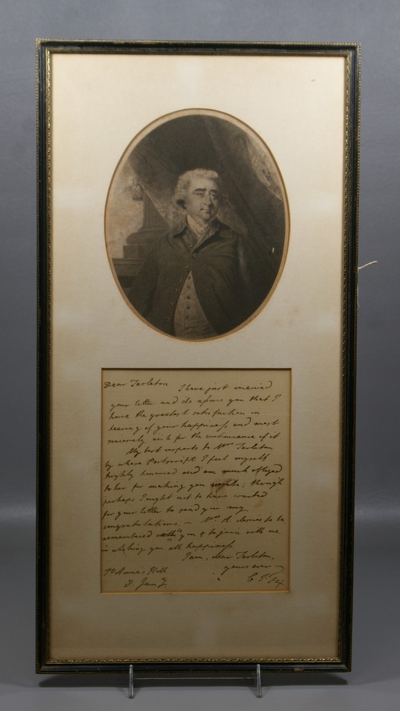 Appraisal: Charles James Fox - British statesman Autographed letter signed framed