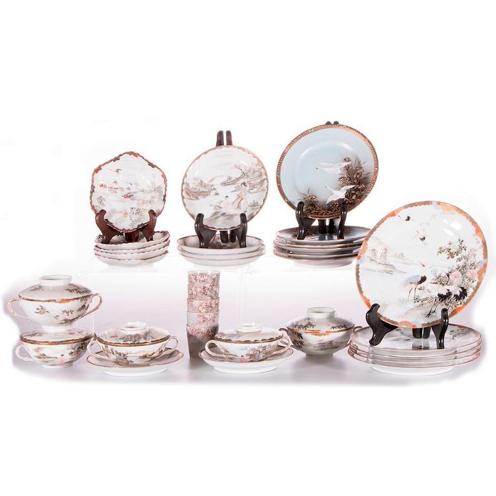 Appraisal: th century Japanese tea set pieces A set of various