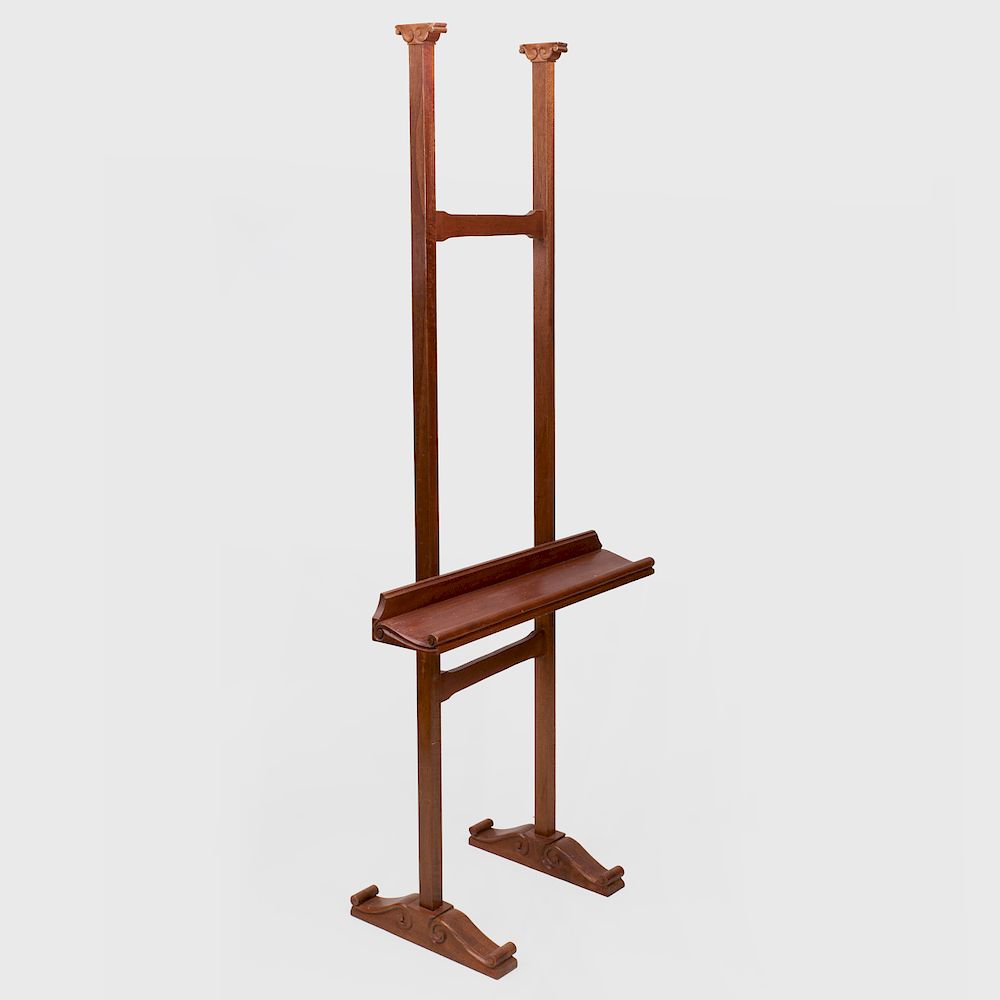 Appraisal: Victorian Style Walnut Easel x x in Property from the